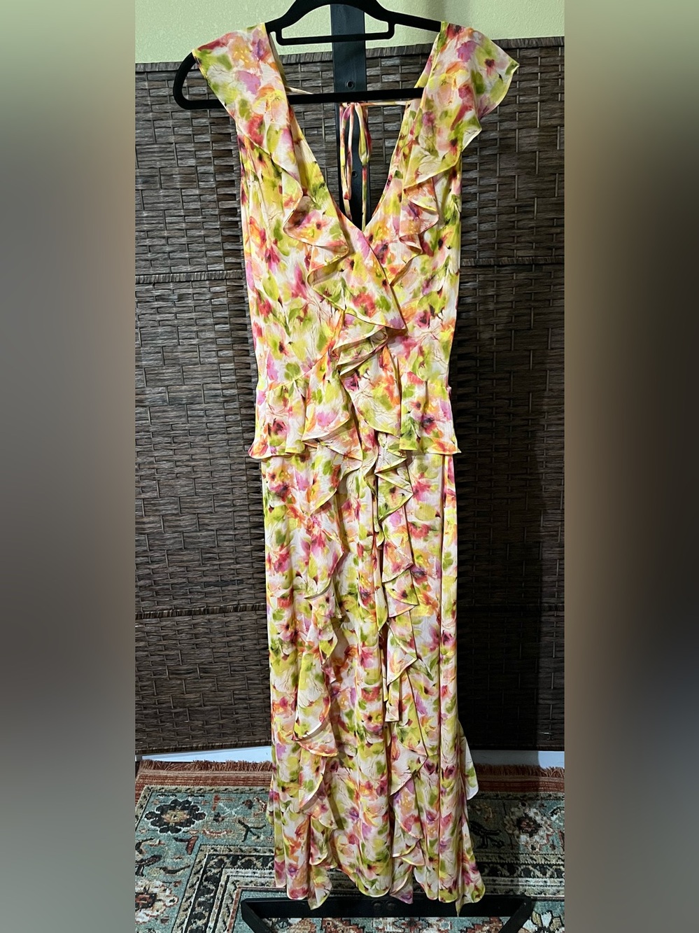 MISA Los Angeles Claudita Dress in Golden Flora – Size Small (Fits Up to Medium) - Picture 4 of 10